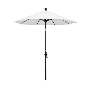California Umbrella  7.5 ft. Sun Master Series Aluminum & Fiberglass Crank Collar Tilt Market Umbrella, Natural Sunbrella