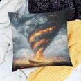 thumbnail image 2 of Patifu Comic Tornado Throw Pillow Covers,Poor House Pillow Covers Old Barn Door Decorative Pillow Covers,Natural Disasters Cushion Covers,Village Decorative Accent Pillow Cases,Brown 12x12in, 2 of 5