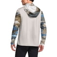 thumbnail image 4 of Havenx Camouflage Uv Protection Shirts for Men Long Sleeve Hooded Rapid Dry Shirt with Mask Uv Protection Hoodie Shirt Cooling Lightweight Outdoor Hiking Swim Blouse,Light Gray 3XL, 4 of 6