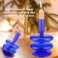 thumbnail image 5 of ABCISI Taper Candle Holders, Glass Candle Stick Holder Modern Candle Holders for Tapered Candlesticks Wedding Reception Centerpieces Christmas (Dark Blue), 5 of 14