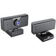 thumbnail image 3 of Vivider HD Webcam 1080P with Microphone, USB Web Cam, Retail Packaging with Manual & Box, Black, 3 of 8