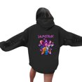 thumbnail image 4 of Moonsky Sudadera con capucha de moda para mujer de la cantante pop Dem/0n HUNTR/X con jersey corto, suave y cómoda, top de manga larga para uso informal en primavera, otoño e invierno. (Negro L), 4 of 5
