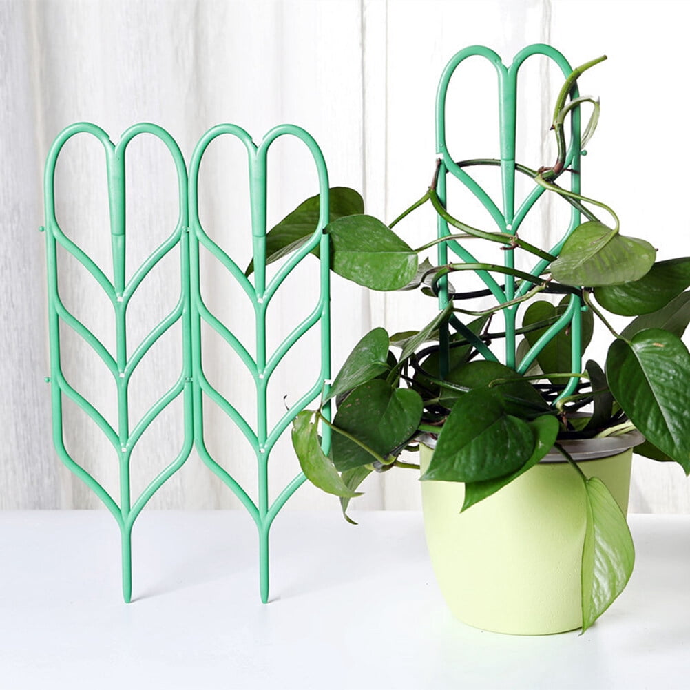 2 Pack Foldable Cucumber Trellis for Raised Bed Plant Climbing Stake Structure