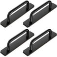thumbnail image 1 of Cabinet Handles  4 Pack Self-Stick Instant Drawer Pulls Matte Black Finish Cabinet Pulls  5.7”, 1 of 10