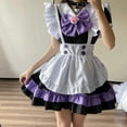 thumbnail image 1 of LOVZFMLL Robe de Demoiselle d'Honneur pour Femme, Mode, Unie, Décontractée, Manches Longues, Col Rond, Festival de Bière, Violet, 5TG, 1 of 4