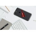 thumbnail image 5 of DistinctInk Clear Shockproof Hybrid Case for iPhone 7 8 SE (2020 Model) 4.7" Screen TPU Bumper Acrylic Back Tempered Glass Screen Protector - Bulldogs Cowbell - Maroon, Gray, 5 of 9