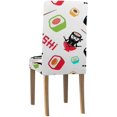 thumbnail image 2 of FMSHPON Japanese Food Sushi Ninja Stretch Chair Cover Protector Seat Slipcover for Dining Room Hotel Wedding Party Set of 1, 2 of 5