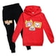 thumbnail image 1 of Niños Niños Niños Niñas Lankybox Imprimir Sudadera con capucha de manga larga + Pantalones Trajes casuales Conjunto de chándal, 1 of 2