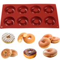thumbnail image 2 of DEBGFS Moule à Beignes 8 Fentes en Silicone Antiadhésif Moule à Beignes en Silicone Résistant à la Chaleur Moule à Beignes Multifonction Réutilisable Moule à Beignes Mini pour Beignes Gâteau Biscuits Bagels, 2 of 9