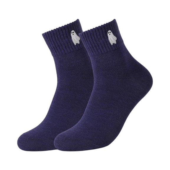2‑PairRunning SocksPurpleEmbroidered Ankle‑length Cotton SocksWomen‘s Grip Socks