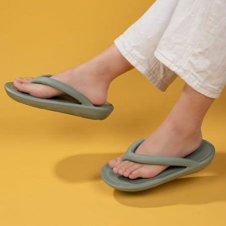 

AXXD Sandals Women Summer Flip-flops Solid Color Beach Shoes Outdoor Couple Home Slippers(36 Mint Green)