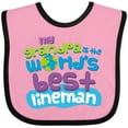 thumbnail image 3 of Inktastic Lineman Grandpa Boys or Girls Baby Bib, 3 of 4