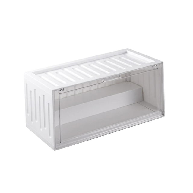 lionlar Collection de Figurines Vitrine Boîte de Rangement Anti-Poussière pour Figurines d'Action Blanc