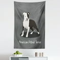 thumbnail image 1 of Pitbull Tapestry, American Pitbull Terrier Pet Cartoon Illustration Graphic Design on Grey Background, Fabric Wall Hanging Decor for Bedroom Living Room Dorm, 5 Sizes, Multicolor, by Ambesonne, 1 of 1