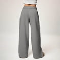 thumbnail image 6 of Maplenight Womens Fleece Wide Leg Sweatpants Thermal Elastic Waist Baggy Sweat Pants Sport Running Casual Pants for Fall Winter, 6 of 9