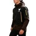 thumbnail image 2 of Tqyyweavej Mens Rain Jacket Lightweight Zip Up Color Block Raincoat Waterproof Zip Pocketed Outdoor Windbreaker with Hood, Gifts for Men, 2 of 9