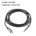 thumbnail image 3 of USB C to 3.5mm Male Audio Aux Jack Cable Type C Adapter to 3.5mm TRS Headphone Car Stereo HiFi Cord 6.6ft, Grey, 3 of 4