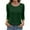 Z004_Dark Green, variant on Womens Tops 3/4 Length Sleeve Blouses Dressy Casual Pleated Front T Shirts Loose Fit Tunic