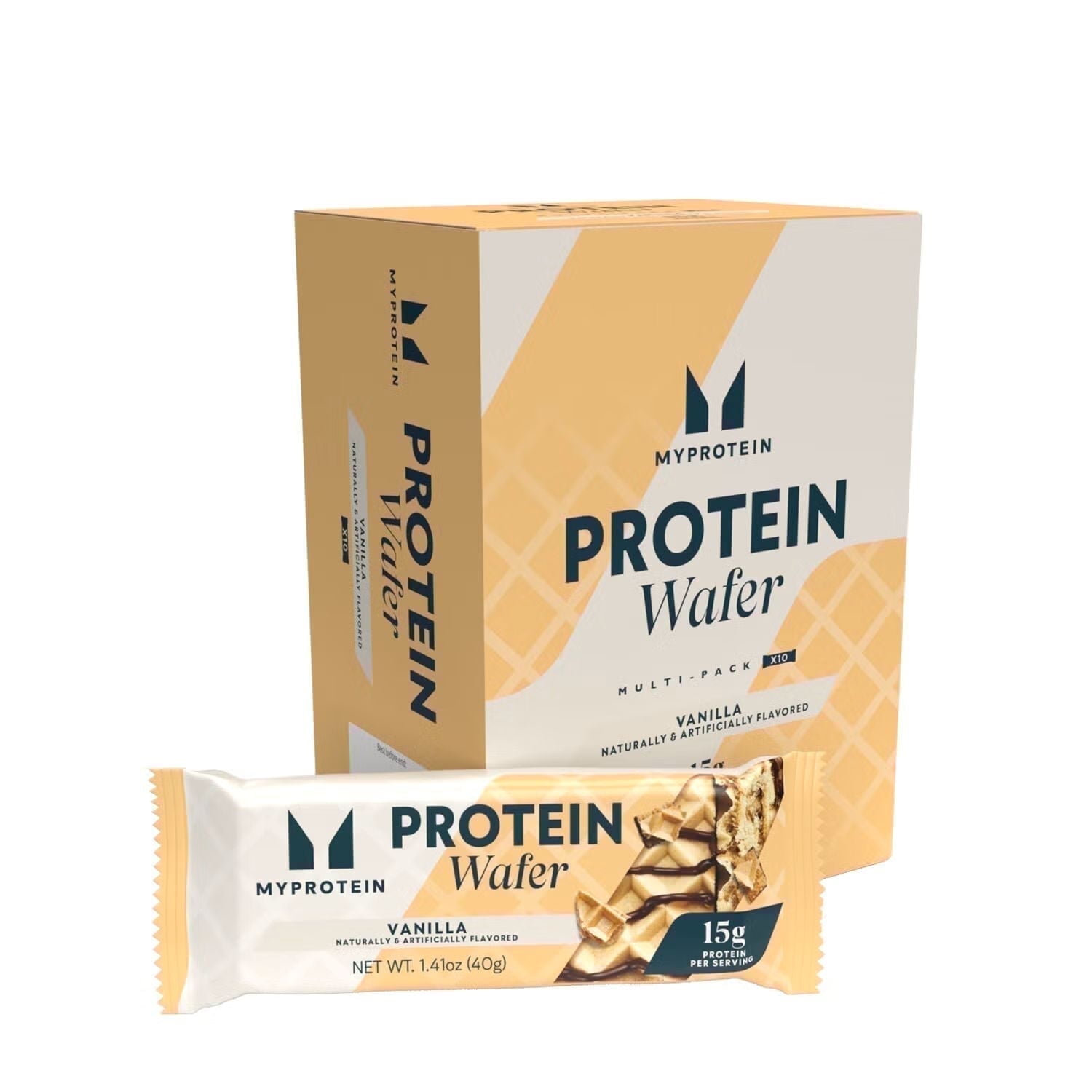 Myprotein Crispy Vanilla Protein Wafers, High Protein Bars, 15g Protein, Box of 10