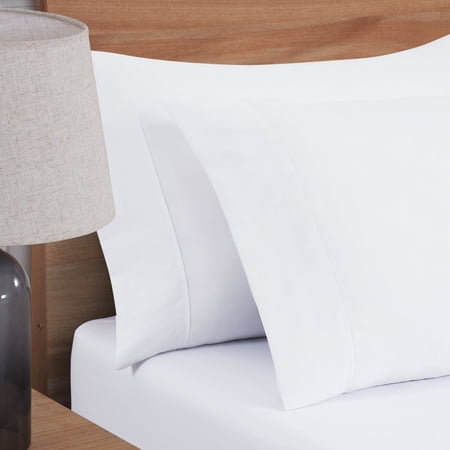 MAINSTAYS SUPER SOFT BRUSHED MICROFIBER BED SHEET SET, ARCTIC WHITE, QUEEN, 4 PIECE