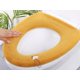 thumbnail image 2 of (Amarillo) Fundas para asientos de inodoro con asa - Cojín grueso para asiento de inodoro para baño - Suave, grueso, elástico, lavable, se adapta a todos los asientos de inodoro ovalados, 2 of 5
