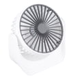 thumbnail image 3 of Mini ventilador de escritorio de 1200 mAh, recargable por USB, blanco, 3 velocidades, rotación de 360 grados, pequeño ventilador de mesa para viajes, camping y hogar., 3 of 14