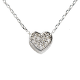 thumbnail image 1 of Collar de Mujer LuckyLy, Dije de Corazón con Baño de Oro 14k o Color Plata y Zirconia Cúbica, Modelo Melody plateado UNITALLA, 1 of 6