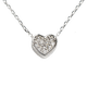 thumbnail image 1 of Collar de Mujer LuckyLy, Dije de Corazón con Baño de Oro 14k o Color Plata y Zirconia Cúbica, Modelo Melody plateado UNITALLA, 1 of 6