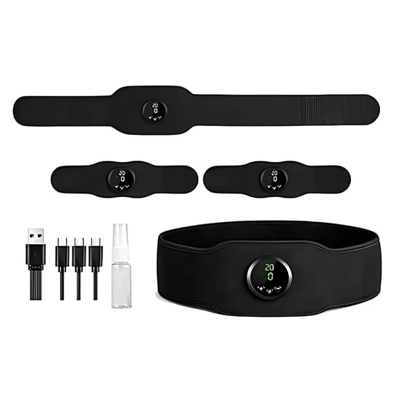 Muscle Toner ABS Training Workout Belt Body Abdominal Toning Gear Waist Trimmer Ab Workouts Intelligent Portable Fitness Apparatus for Men Women Abdomen/Arm/Leg Home Office Exercise