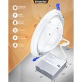 thumbnail image 5 of Ensenior 6 Pack 6 inch LED Eyeball Recessed Lighting 360+90 Rotatable and 2700K-5000K Selectable Dimmable Gimbal Recessed Lights Canless Angled Adjustable Ceiling Downlight 1300LM 13W=115W-FCC, 5 of 5