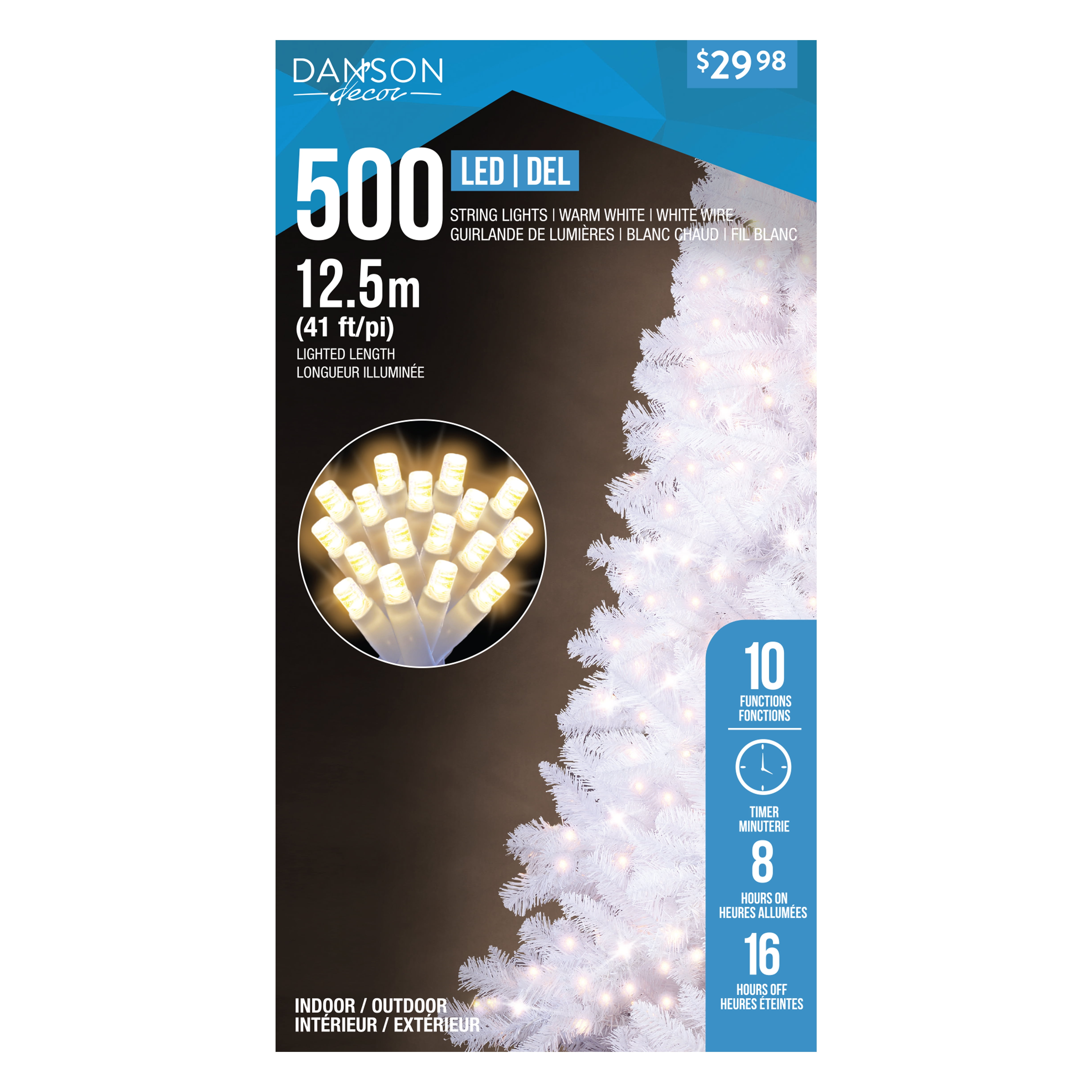 Danson Décor 500CT LED Plug In Lights, Warm White - Walmart.ca