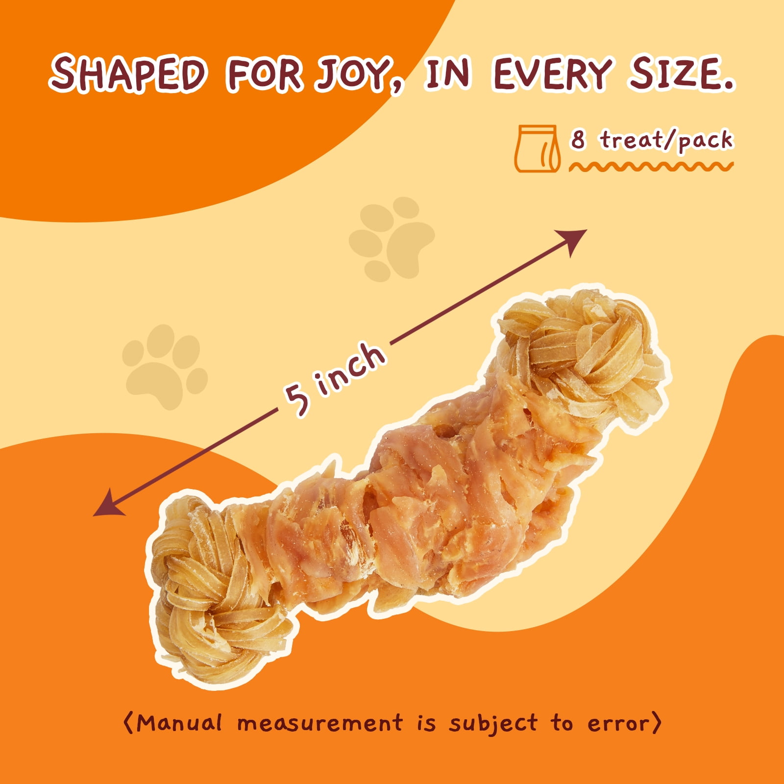 (2 pack) Jungle Calling Beef Tendons for Dogs, Chicken Wrapped Tendons Dog Chews Long Lasting Hip and Joint Supplement for Dogs with Glucosamine (Knotted Bone), 14 OZ