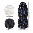 thumbnail image 5 of XYZCANDO Comfortable Car Seat Covers Auto SUV Truck, Anti-Slip Easy to Install Auto Seat Covers 2 Pack Stretchy Cloth Neon Neon Spider Web Pattern, 5 of 7