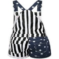 thumbnail image 5 of Unisex American Flag Overalls Adjustable Strap Bib Denim Shorts Romper July 4th One Piece Jumpsuit for Men Women, 5 of 6
