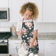 thumbnail image 4 of Pioneer Flower Floral Print Pattern Kids Aprons for Girls and Boys,Adjustable Neck Strap Toddler Aprons for Kids Cooking Baking, 4 of 7