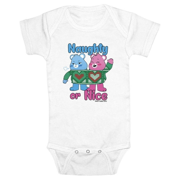 Infant's Care Bears Christmas Naughty or Nice Duo  Bodysuit