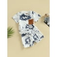 thumbnail image 6 of Elippeo Tie-dye Print Short Sleeve Crew Neck T-shirt with Elastic Waist Shorts, (Boy's), 6 of 9