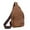 Brown, variant on Outdoor Canvas Crossbody Bag with Thickened Zipper, Waterproof Chest Pack for Travel, Hiking & Daily Commute