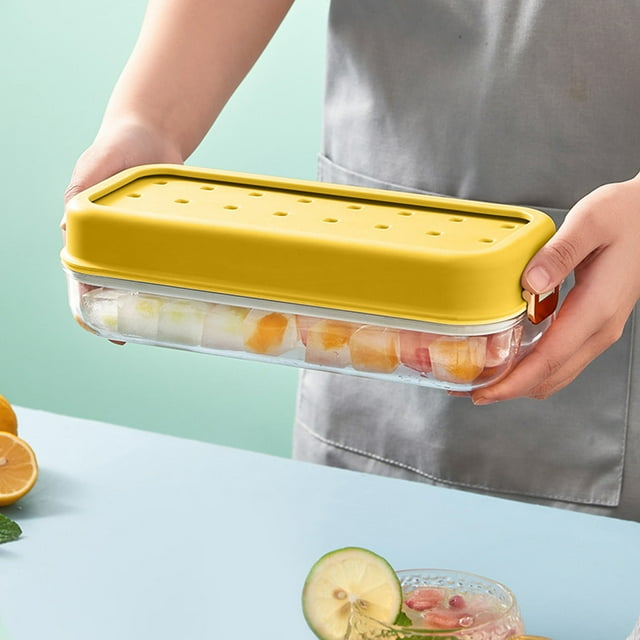 Household Ice Making With Automatic De-icing & Storage Integrated, Large-Capacity Pressing Ice Tray With & Support, 24 Cavities