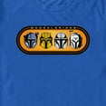 thumbnail image 2 of Men's Star Wars: The Mandalorian Helmets Badge Graphic Tee Royal Blue Small, 2 of 4