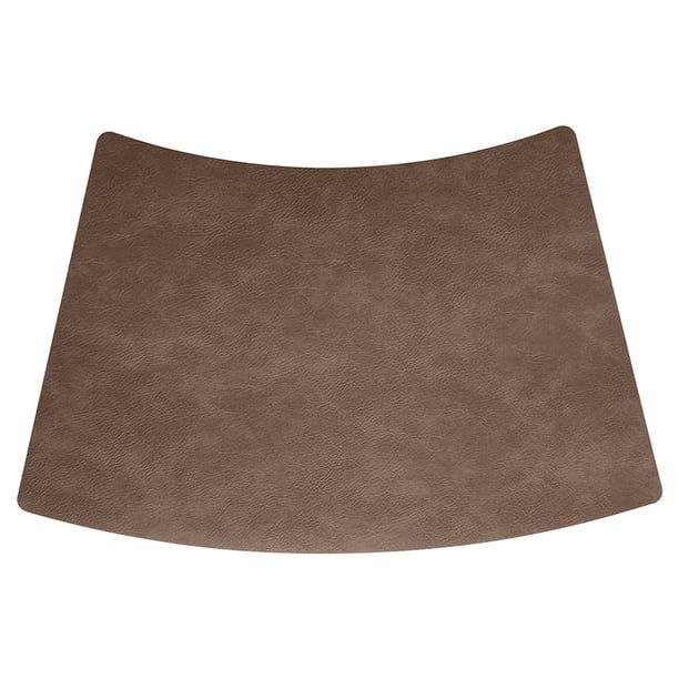 Manteles individuales de cuero resistentes al calor para mesa de comedor, manteles individuales estilo occidental con forma de abanico, resistentes al calor y a las manchas para la protección de