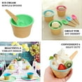 thumbnail image 4 of Efavormart Set Of 6 | Colorful Reusable Ice Cream Cone Bowls And Spoons, Dessert Cups With Waffle Design Spoons - Blue,Green,Pink, 4 of 11