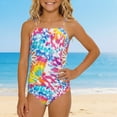 thumbnail image 6 of Bainana Little Girls 2 Pieces Swimwear Solid Color Sleeveless Suspender Tops And Bottoms Tankini Set Fashion Comfortable Little Girls Beach Pool Swimsuit Multicolour Size 5-6 Years, 6 of 6