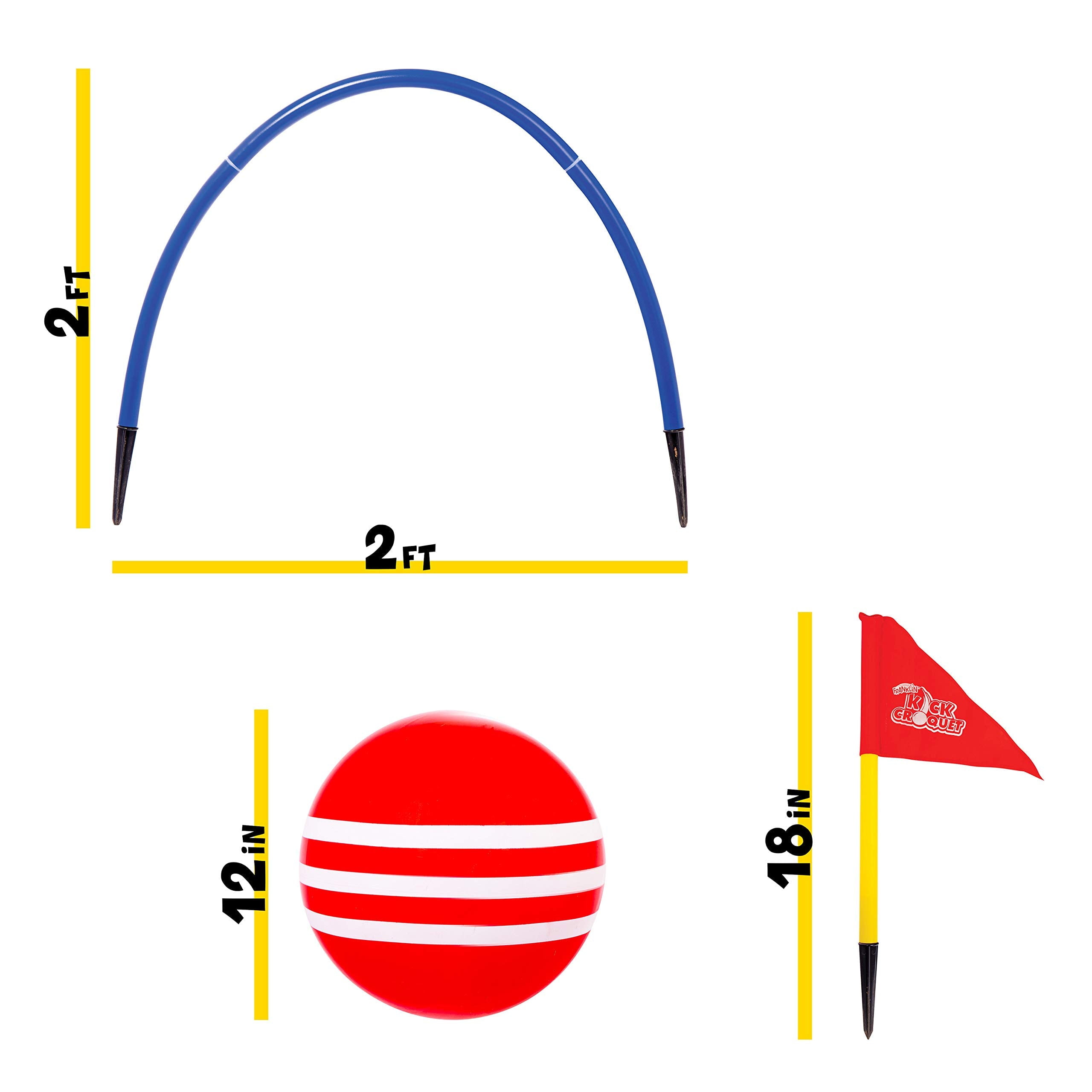 Kick Croquet Game Set Franklin Sports Perfect Combines Soccer and Croquet Great for Outdoor Play, 18.50"