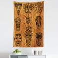 thumbnail image 1 of African Tapestry, Ceremonial Native Illustration Cultural Art Print, Fabric Wall Hanging Decor for Bedroom Living Room Dorm, 5 Sizes, Black Brown, by Ambesonne, 1 of 1