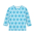 thumbnail image 3 of RRMuAzgs Girls Crewneck Cute T Shirts Trendy Floral Graphic Printed 3/4 Sleeve Shirts Spring Summer Casual Tops 3-12 Years, 3 of 5