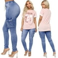 thumbnail image 3 of Awdenio Women's Jeans , Women Fashion Daily Hight Waisted Stretch Slim Pants Length On, 3 of 9