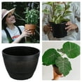 thumbnail image 2 of Imitation Wooden Barrel Pot Large Capacity Vintage Plastic Planter for Garden, 2 of 8