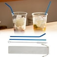 thumbnail image 5 of Stainless Steel Metal Straws Set | 304 Food-Grade Reusable Drinking Straws | 5 Assorted Colors + Straw Cleaner + Travel Pouch | Eco-Friendly for Hot Cold Beverages | Portable BPA-Free | Dishwasher, 5 of 5
