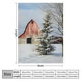 thumbnail image 4 of Chilfamy Snowy Barn Gifts Blanket Super Soft Flannel Blanket for Bed Sofa All Seasons Living Room Decor 60x80in, 4 of 6